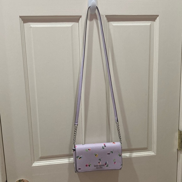 Kate Spade Lavender Purple Wildflower Ditsy Floral Crossbody Purse Bag - Picture 17 of 17